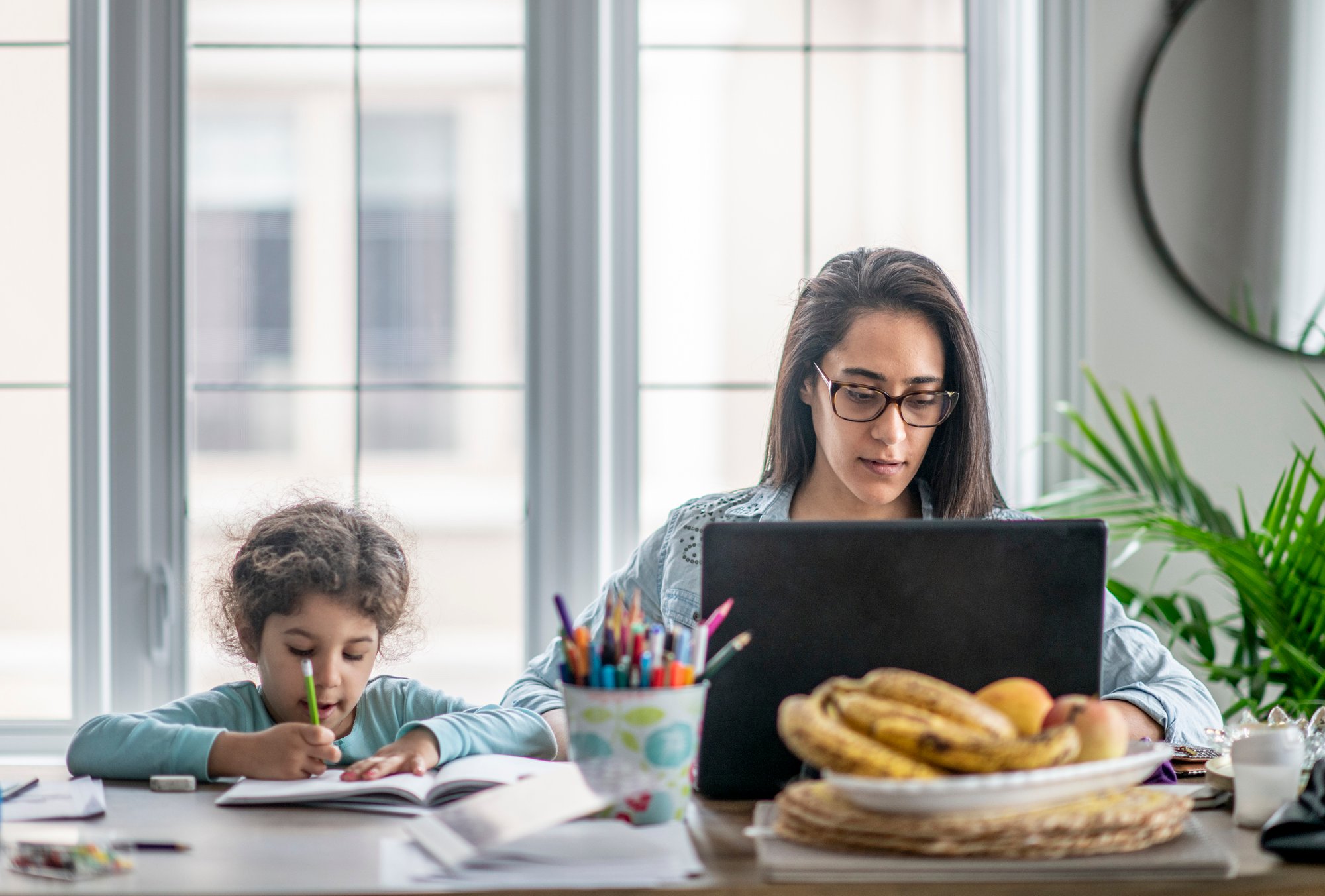 work life balance mother daughter work from home